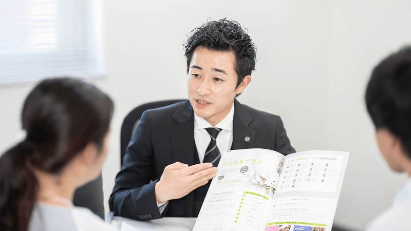 担当者による事前相談の様子
